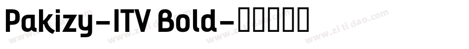 Pakizy-ITV Bold字体转换